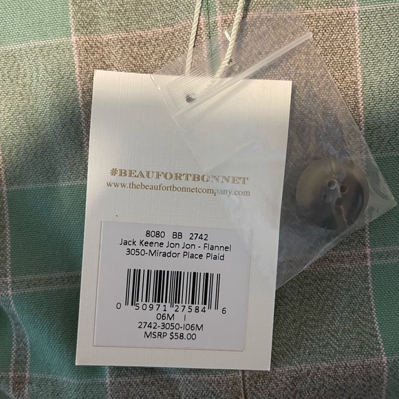 TBBC Flannel Jon Jon NWT 0/6M - Picture 5 of 5
